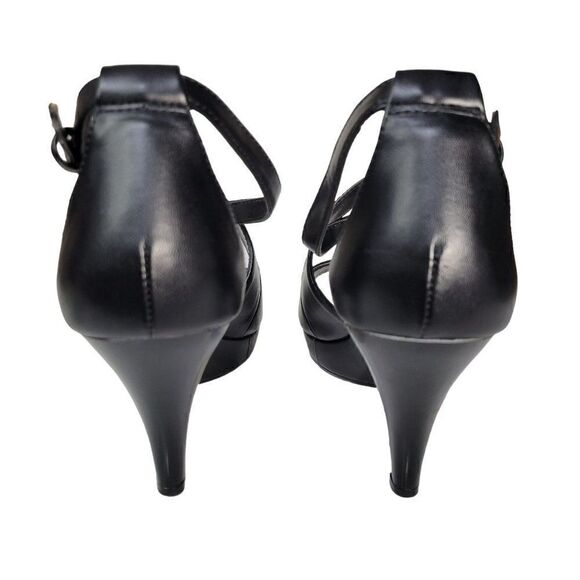 Nine West Black Jubilee Open Toe Heels (Size 9) - Picture 6 of 12